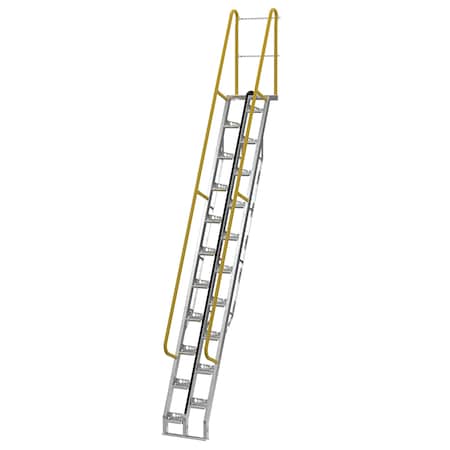 Vestil 198 Overall H, Steel, 21 Steps, Galvanized Finish ATS-13-68-HDG